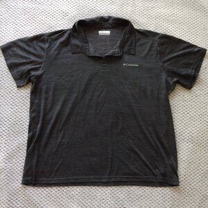 Columbia Men's Short Sleeve Dark Gray Omni Freeze Polo Shirt Size XL
